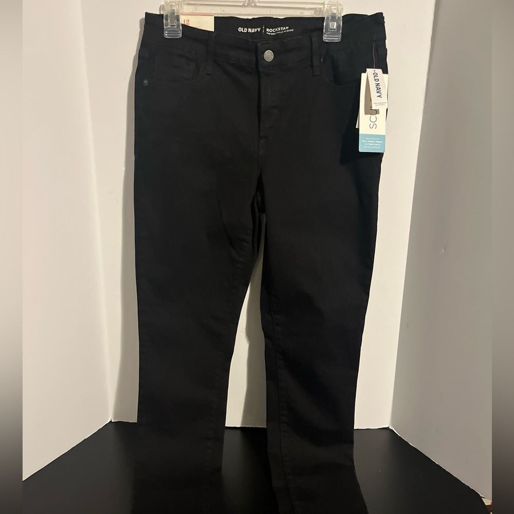 Old Navy Rockstar Black  Mid-Rise -Skinny Jeans Women’s12